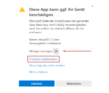 Smart Screen Filter umgehen